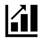 Graphic of a bar chart with arrow pointing upwards